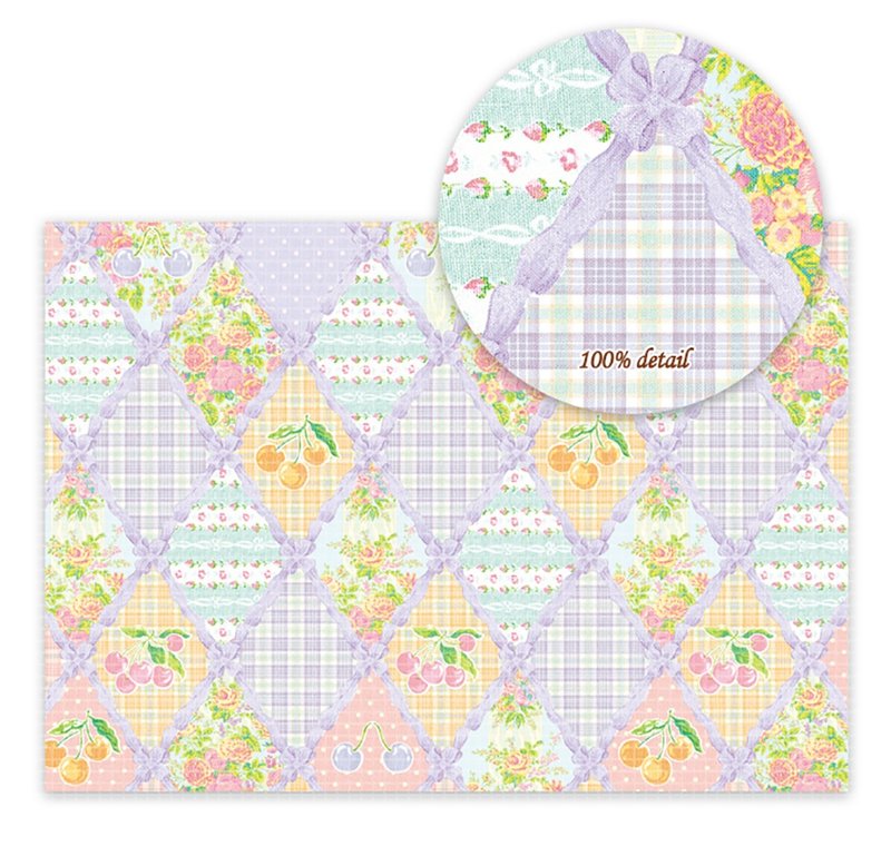 Spring cherry purple Wrapping Paper / Scrapbook Paper / 25sheet A4size - 其他 - 紙 