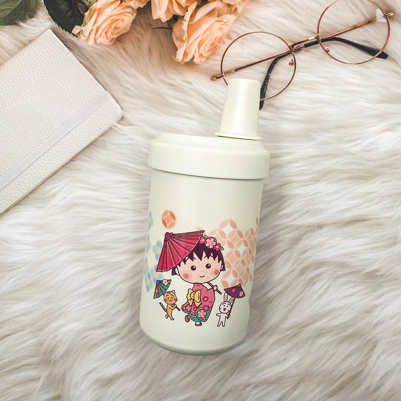 【Pinkoi x 櫻桃小丸子】不鏽鋼大象杯 500ml - 飲料提袋/杯套/杯袋 - 其他金屬 