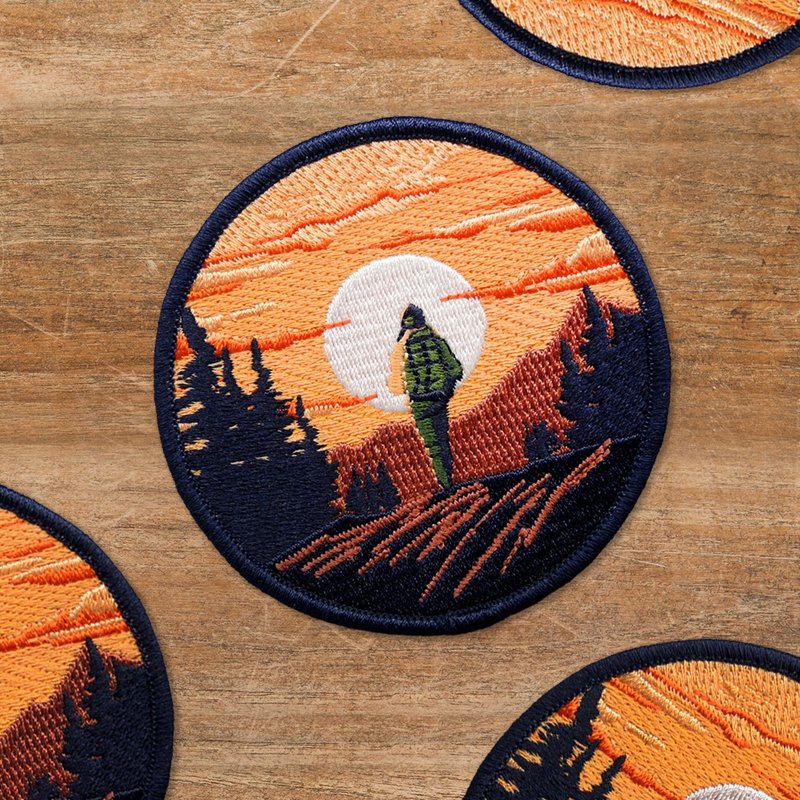 【去走走刺繡布貼】Sunset Walker 落日行者 - 編織/刺繡/羊毛氈/縫紉 - 繡線 