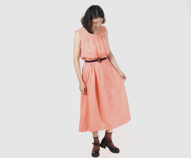 vintage coral dress