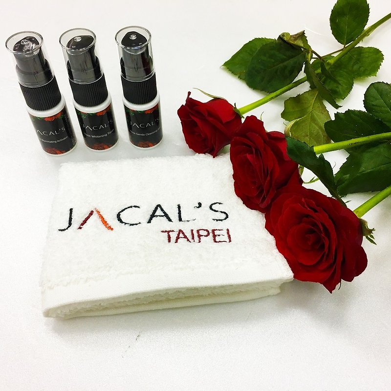 【JACAL'S 香氛】玫瑰香氛保養品三入輕巧隨身包 - 臉部乳液 - 塑膠 紅色
