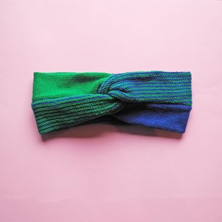 Studio Chiia * French handmade hair - two-color twist - blue and green