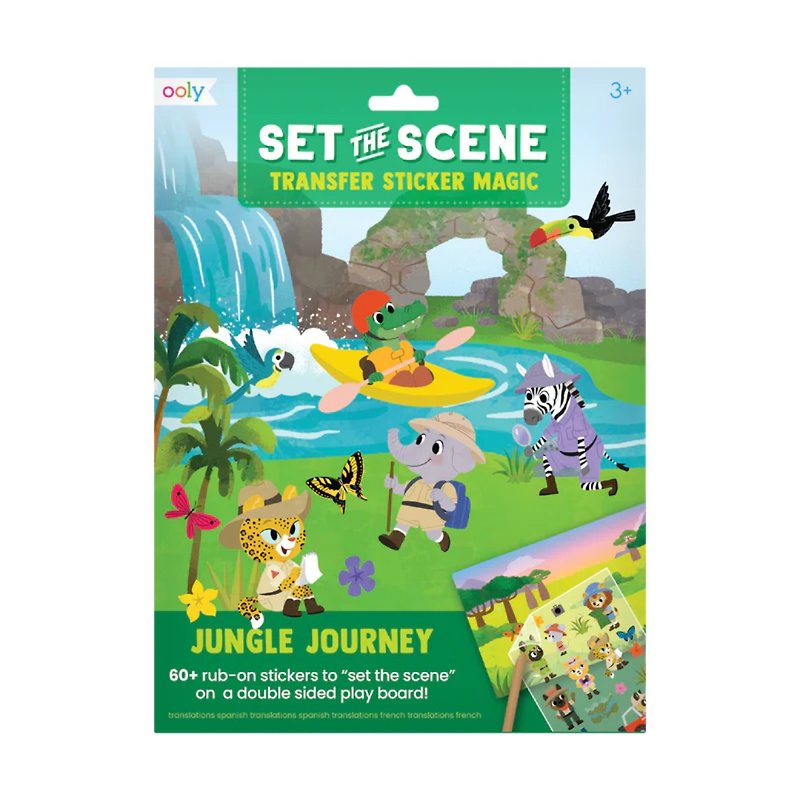American ooly magical transfer sticker scene game group─Jungle Adventure | Post wherever you want - ของเล่นเด็ก - พลาสติก สีเขียว