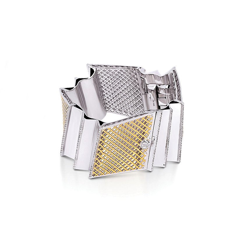 Nalikere Collection Silver Jewelry 925 Yellow Gold Plating with White Topaz - Bracelets - Gemstone Silver