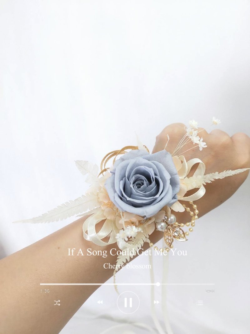 Wrist Flowers Customized Bridesmaid Wrist Flowers Wedding Floral Accessories Preserved Wrist Flowers - ช่อดอกไม้แห้ง - พืช/ดอกไม้ 