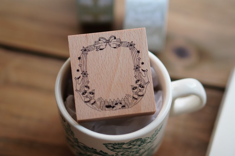 スワンシアター ブナ材スタンプ Ivy Snow - 印鑑・スタンプ - ゴム ホワイト