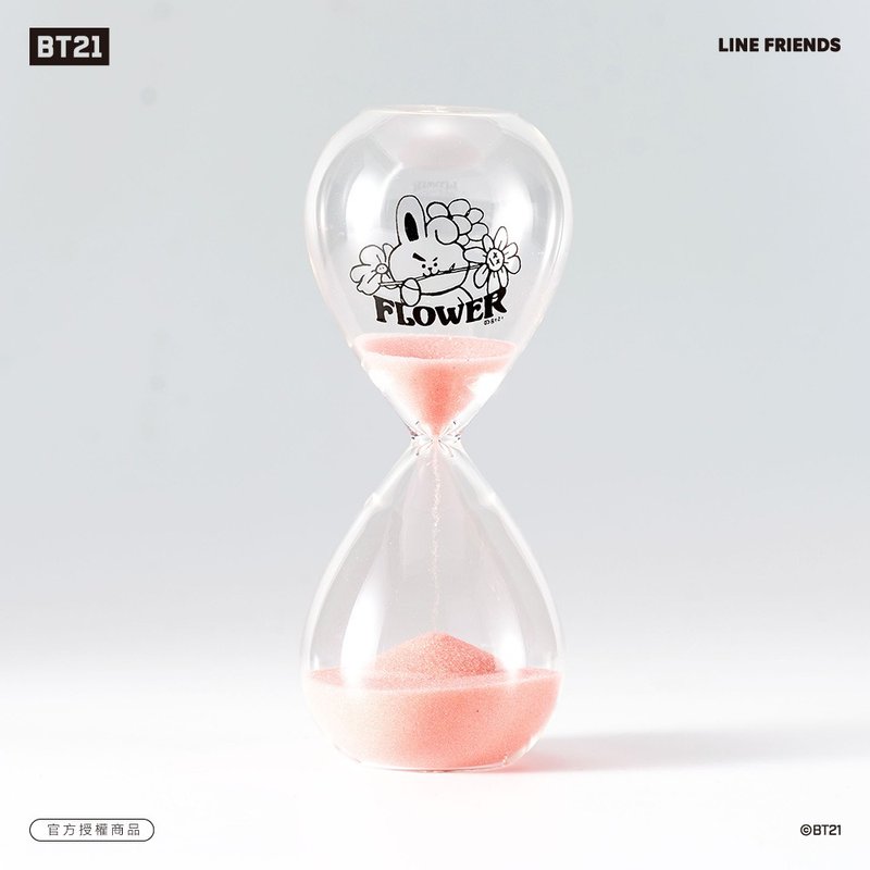 BT21 花漾10分鐘沙漏計時器 – COOKY款 (粉紅色) - 擺飾/家飾品 - 玻璃 粉紅色