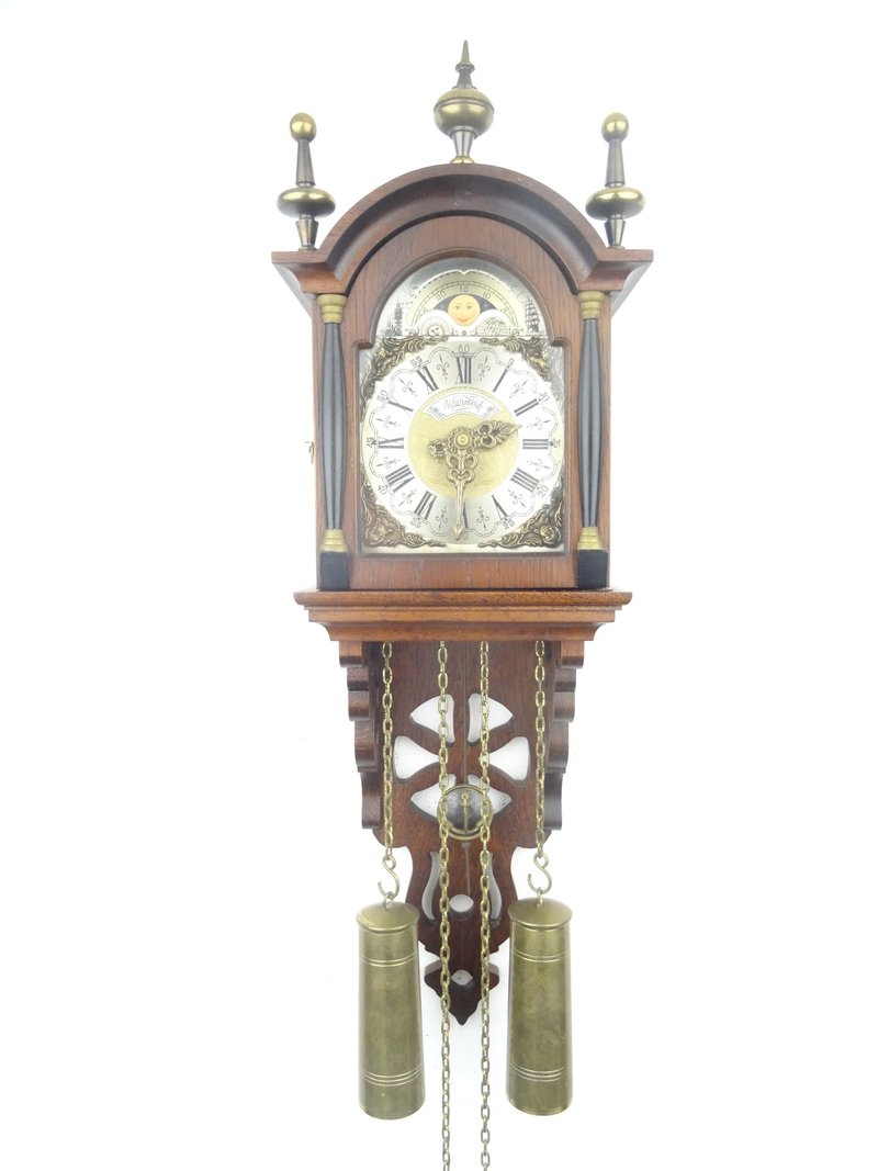 Antique Vintage Friesian Dutch Wall Clock 8 day (Warmink Wuba era) - นาฬิกา - ไม้ สีนำ้ตาล