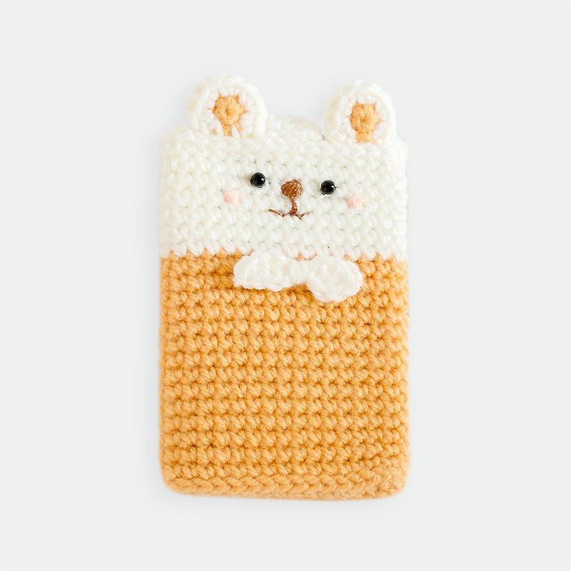 Crochet Cute Bear for iPhone 6 case - เคส/ซองมือถือ - วัสดุอื่นๆ สีนำ้ตาล