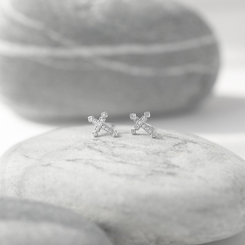 Mark of Grace No.58 -10 Points Diamond Earrings/Natural Diamond - Earrings & Clip-ons - Diamond 