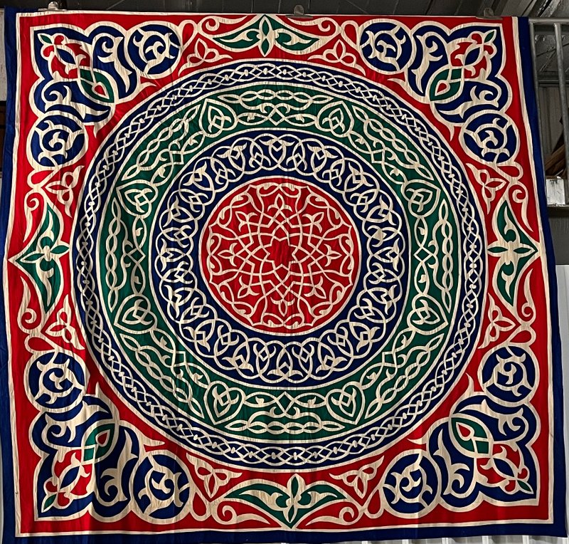 埃及大型手工拼布 (約258cm X 275cm) - 海報/掛畫/掛布 - 棉．麻 