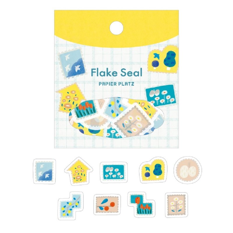 53-033 Flake Sticker Stamp of a Scenery - Stickers - Paper 