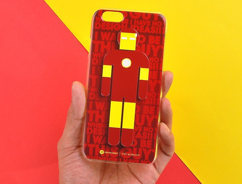 Helpless Heroes Series I want to be this guy Designer iPhone 7 / iPhone 7 Plus Case - Iron Man - Phone Cases - Plastic Red