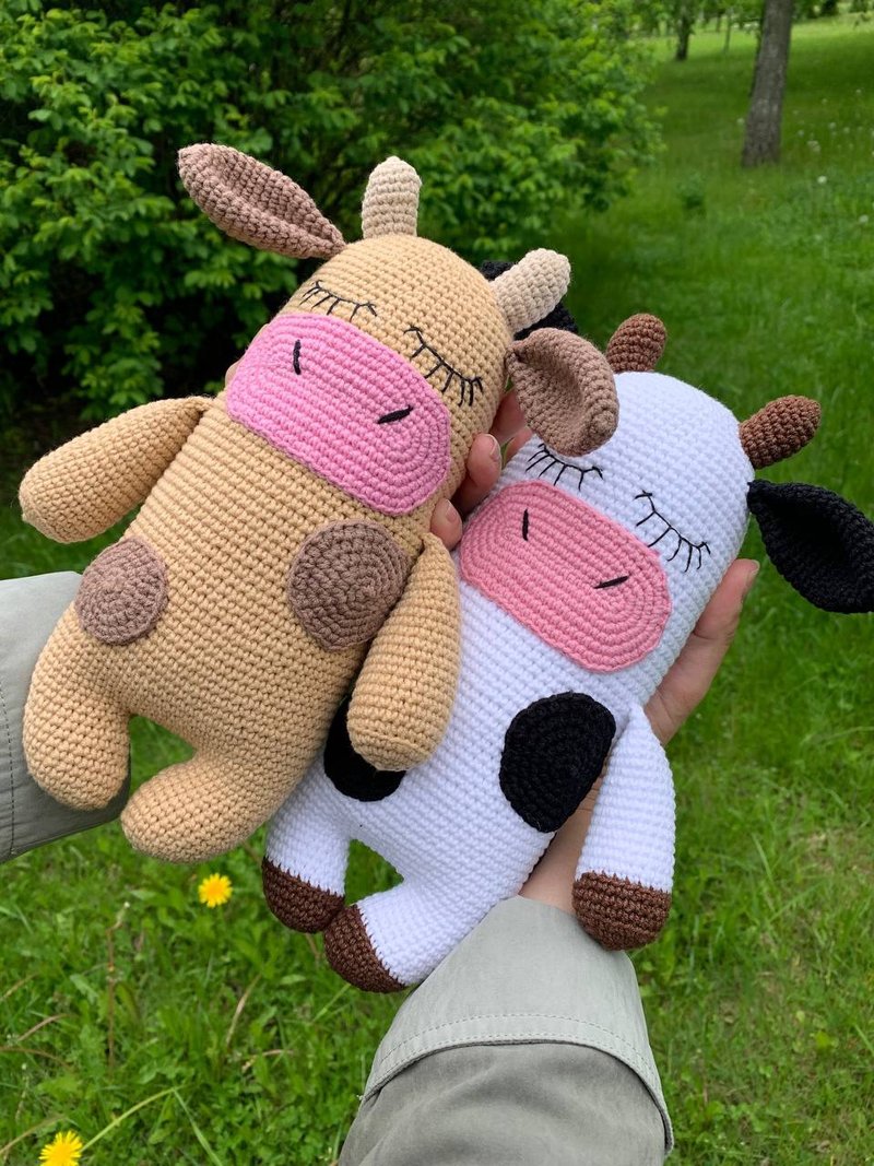 Set of 2 cows. Custom order Evelia - 寶寶/兒童玩具/玩偶 - 其他材質 