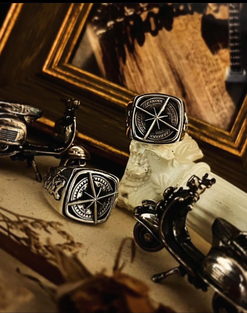 [New Product] Star Compass/Sterling Silver/Ring - แหวนทั่วไป - เงินแท้ สีเงิน