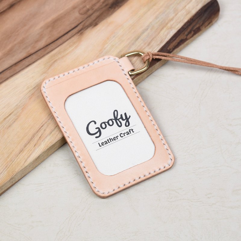 Goofy - 全手縫植鞣革 斜式證件套 - 證件套/識別證套 - 真皮 