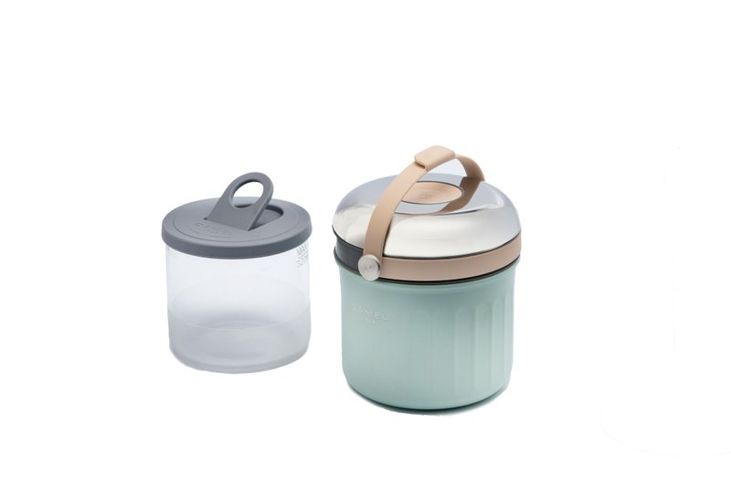 0.5L Stainless Steel Insulated Rice Kettle with 0.3L Glass Container - Mint Tiffin 50 NM - กระบอกน้ำร้อน - วัสดุอื่นๆ 