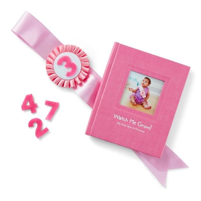 女孩第一年成長相簿 - 筆記本/手帳 - 紙 粉紅色