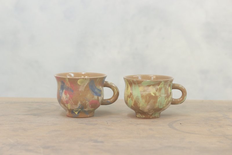 Handmade ceramic handle cup - Mugs - Pottery Orange