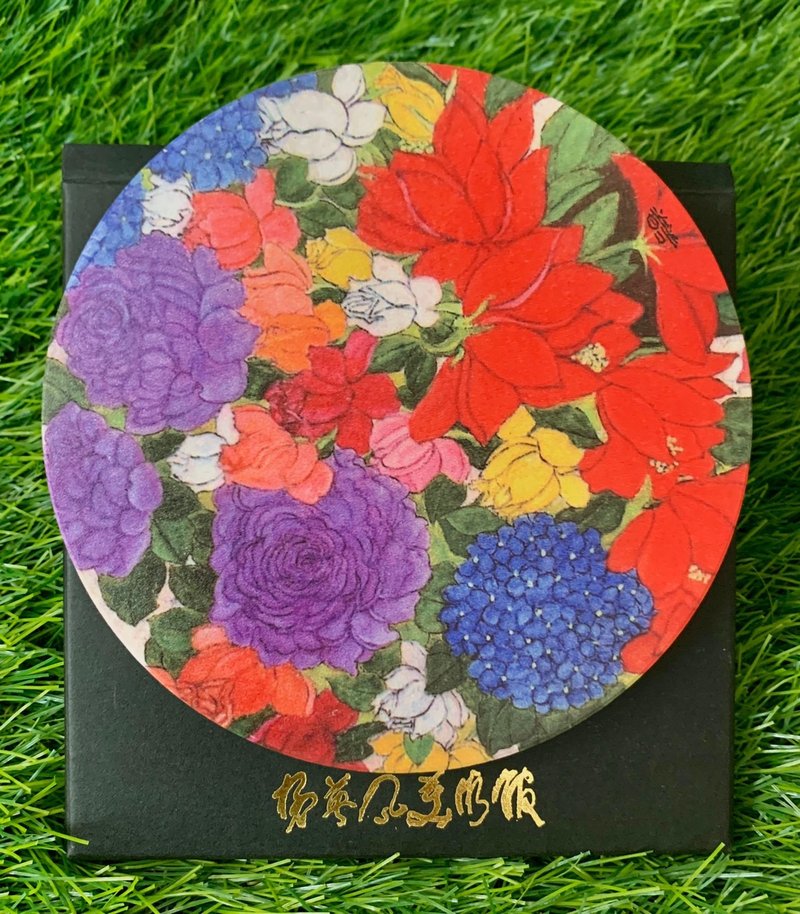 吳昊憶落花杯墊 - 杯墊 - 陶 紅色