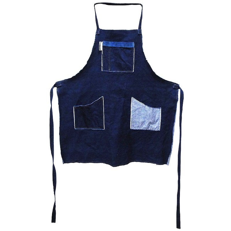 【Is Marvel】Decadent tannins aprons(Single side) - ผ้ากันเปื้อน - ผ้าฝ้าย/ผ้าลินิน สีน้ำเงิน
