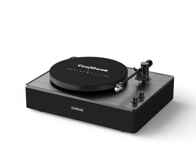 CoolGeek クラシックブラックオールインワン ターンテーブル