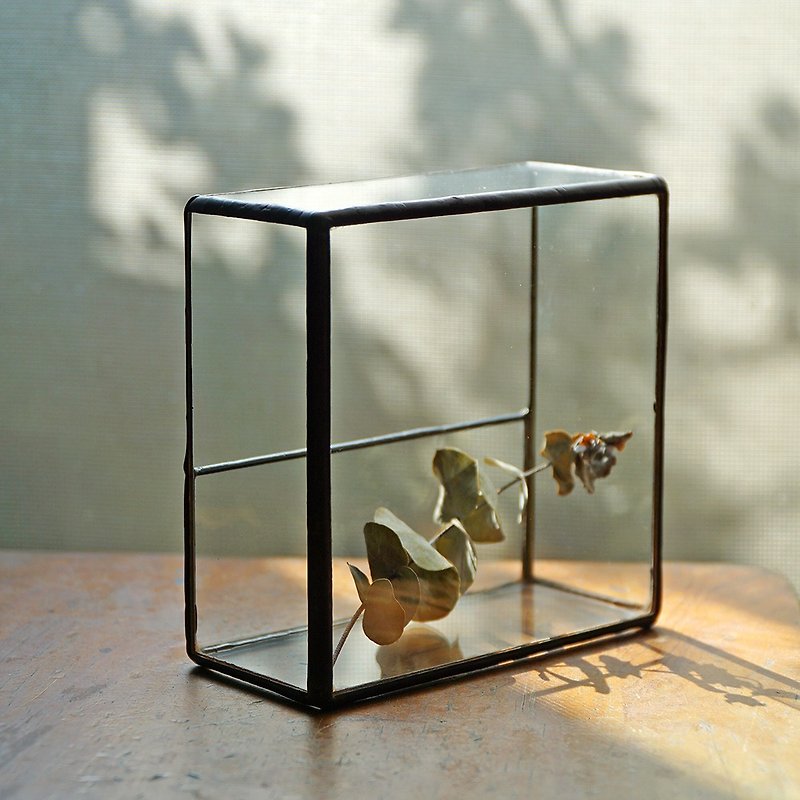 見本 四方玻璃鑲嵌小溫室-庫存特賣 - 擺飾/家飾品 - 玻璃 透明