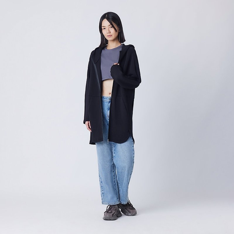 hooded mid length coat - Women's Casual & Functional Jackets - Other Man-Made Fibers 