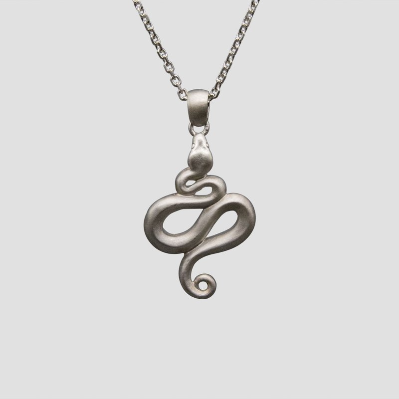 Snake Pendant / DN-7 - 項鍊 - 純銀 銀色