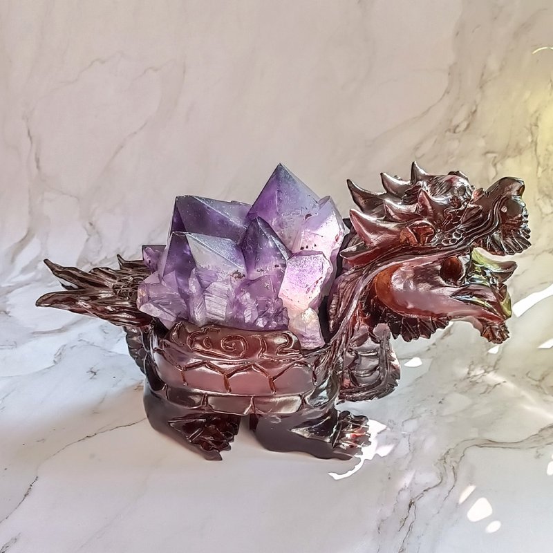 AC21 Congo Amethyst Small Dragon Turtle - Items for Display - Crystal 