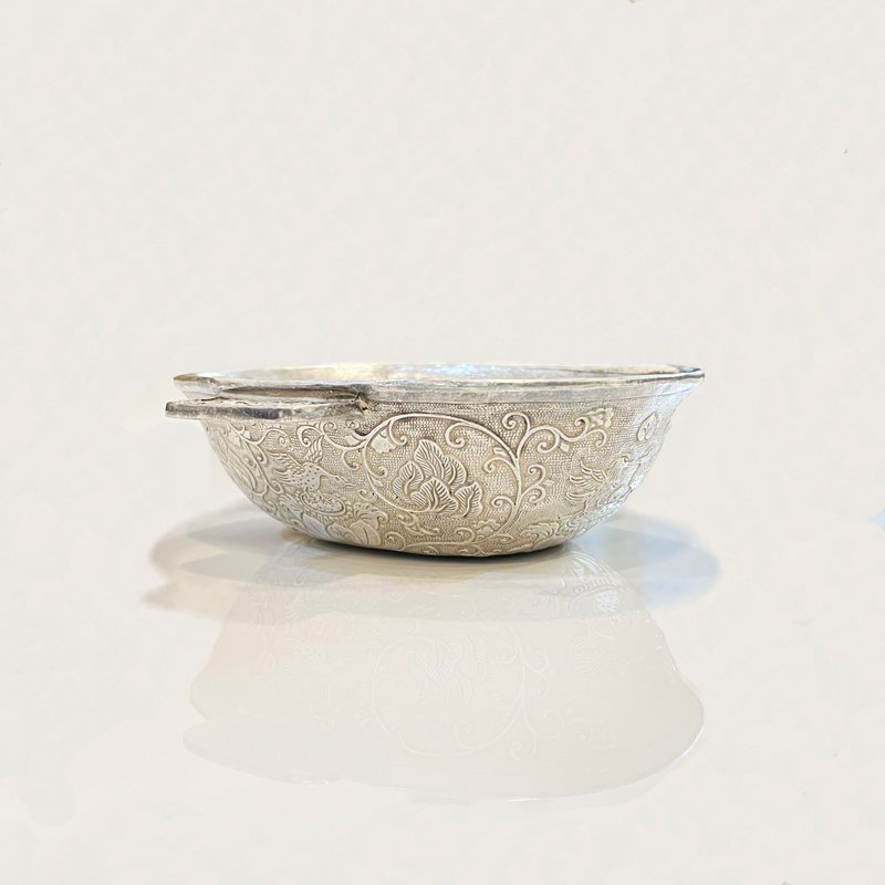 雙耳鴛鴦銀碗 - 擺飾/家飾品 - 其他材質 銀色