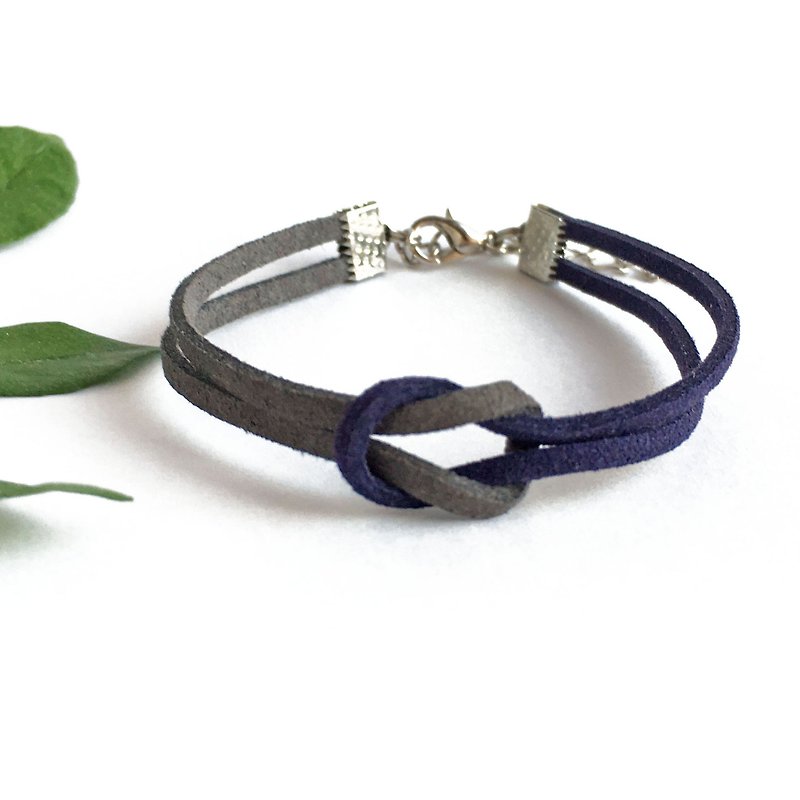 Handmade Simple Stylish Bracelets–grey and blue limited - Bracelets - Other Materials Blue