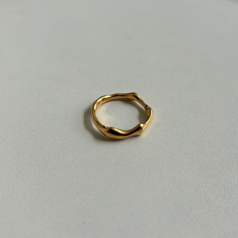 戒指 925純銀 wave ring05 - 戒指 - 其他金屬 