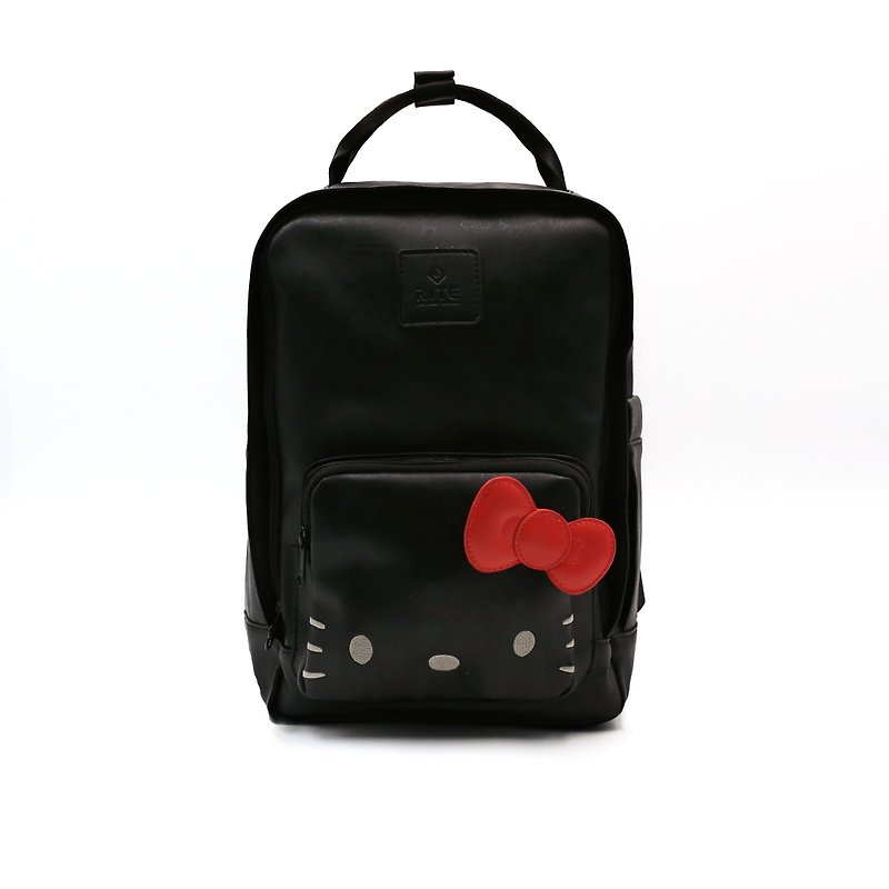 RITExKITTY 可愛聯名款 W01散心後背包－拆裝版－聯名黑 - 背囊/背包 - 防水材質 多色