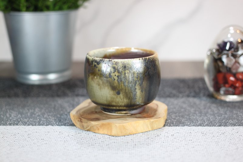 【母親節禮物】110ml 天目釉 柴燒茶杯 鶯歌名家葉敏祥手工作品 - 杯子 - 瓷 