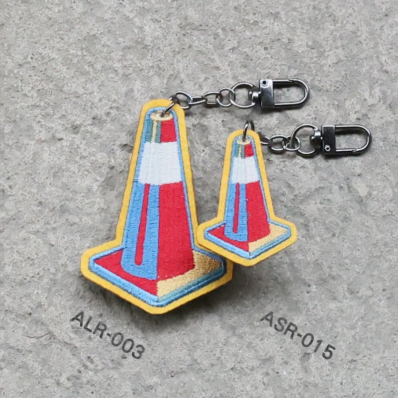 Safety First | Safety Cone_Triangle Cone | Local Taiwanese Embroidered Penda - Charms - Thread 