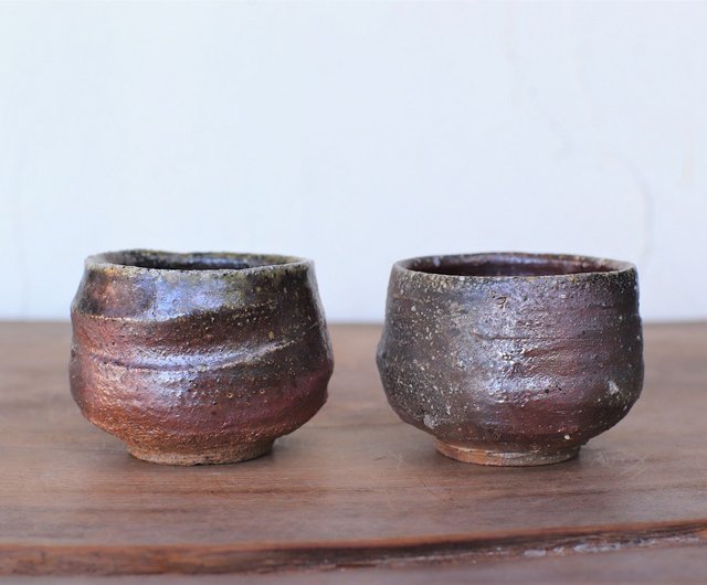 備前焼 ぐい呑み(2個セット) gi-327 - ショップ 宗兵衛窯 ワイングラス