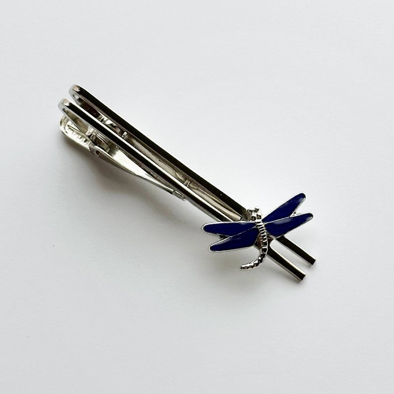 Dragonfly [Blue] Cloisonne tie pin Red metal cloisonné - Ties & Tie Clips - Other Materials Blue