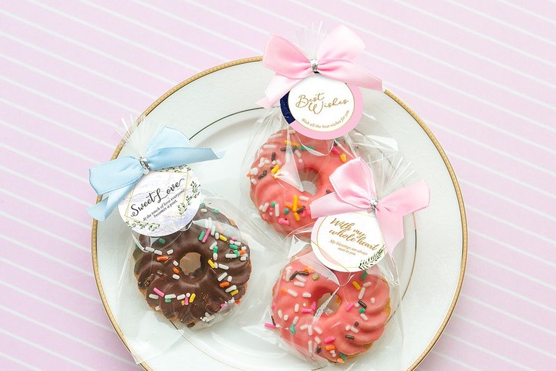 Marble style chocolate donut biscuit wedding candy package (limited to low temperature home delivery) Wedding small items - Handmade Cookies - Fresh Ingredients Multicolor