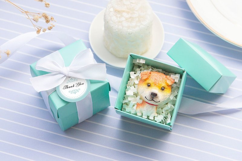 T盒裝 大頭款小狗磁鐵 小禮盒 創意文具 驚喜抽獎 婚禮小物 獎品 - 磁鐵 - 其他材質 綠色