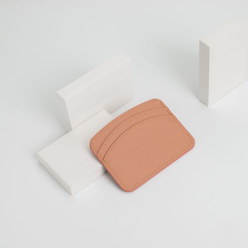ARCH 2.0 card holder in Pink beige - 錢包/皮夾/長短夾 - 真皮 咖啡色