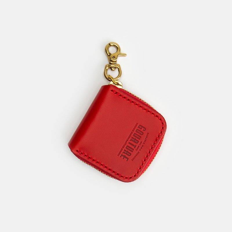 GOURTURE-MINI square zipper coin purse / mini square bag [Spring Red]