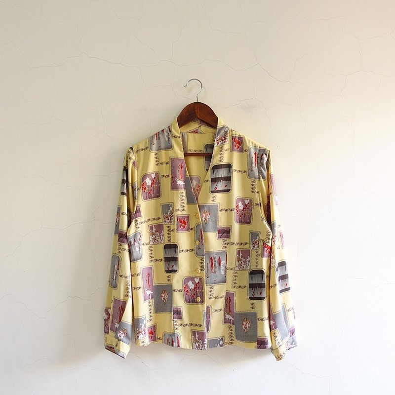 │Slowly│A picture/vintage shirt│vintage.retro.art - เสื้อเชิ้ตผู้หญิง - เส้นใยสังเคราะห์ หลากหลายสี