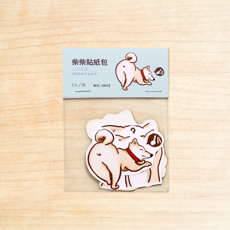 Paper Stickers - Shiba Inu I-PVC Waterproof Sticker Pack 1 set (6 in) | Fly Planet
