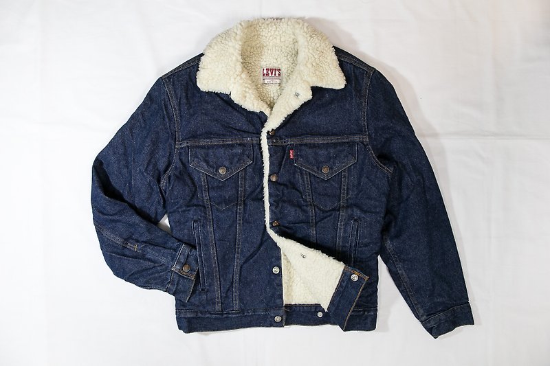 [3thclub銘仁棠] 鋪棉牛仔外套 Levis USA SEPA-004 vintage sherpa jacket - 外套/大衣 - 棉．麻 藍色