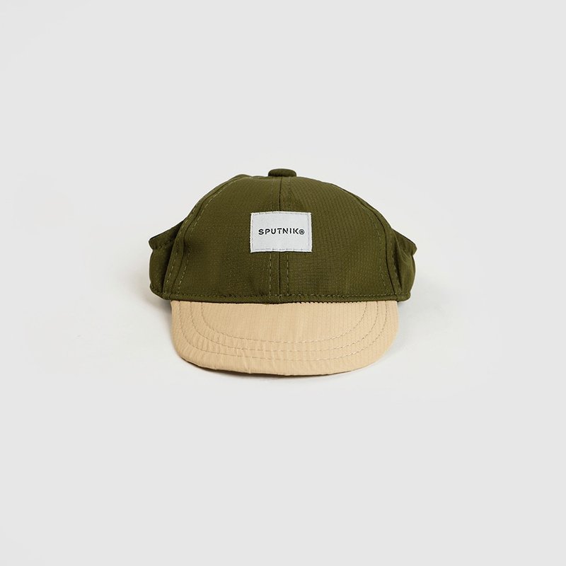 SPUTNIK Nylon Baseball Cap - Army Green - ชุดสัตว์เลี้ยง - ไนลอน สีเขียว