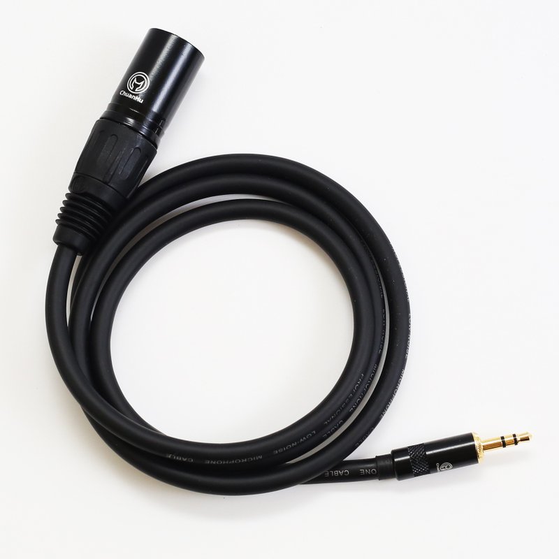 xlr 3.5 麥克風連接線【川木】全新現貨【W119】3.5mm轉卡農公頭 - 科技小物 - 其他材質 