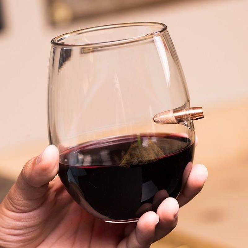 [Selected in Autumn] LUCKY SHOT 308 Bullet Handmade Glass Red Wine Glass