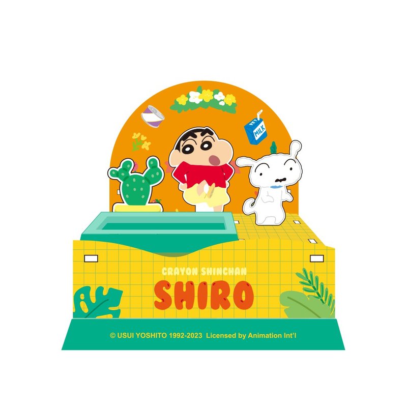 Crayon Shinchan Planting Series Acrylic Scene Set - จัดดอกไม้/ต้นไม้ - พลาสติก หลากหลายสี