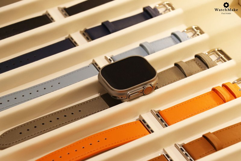 Italian Calfskin-made Apple Watch Genuine Leather Strap - Watchbands - Genuine Leather Multicolor